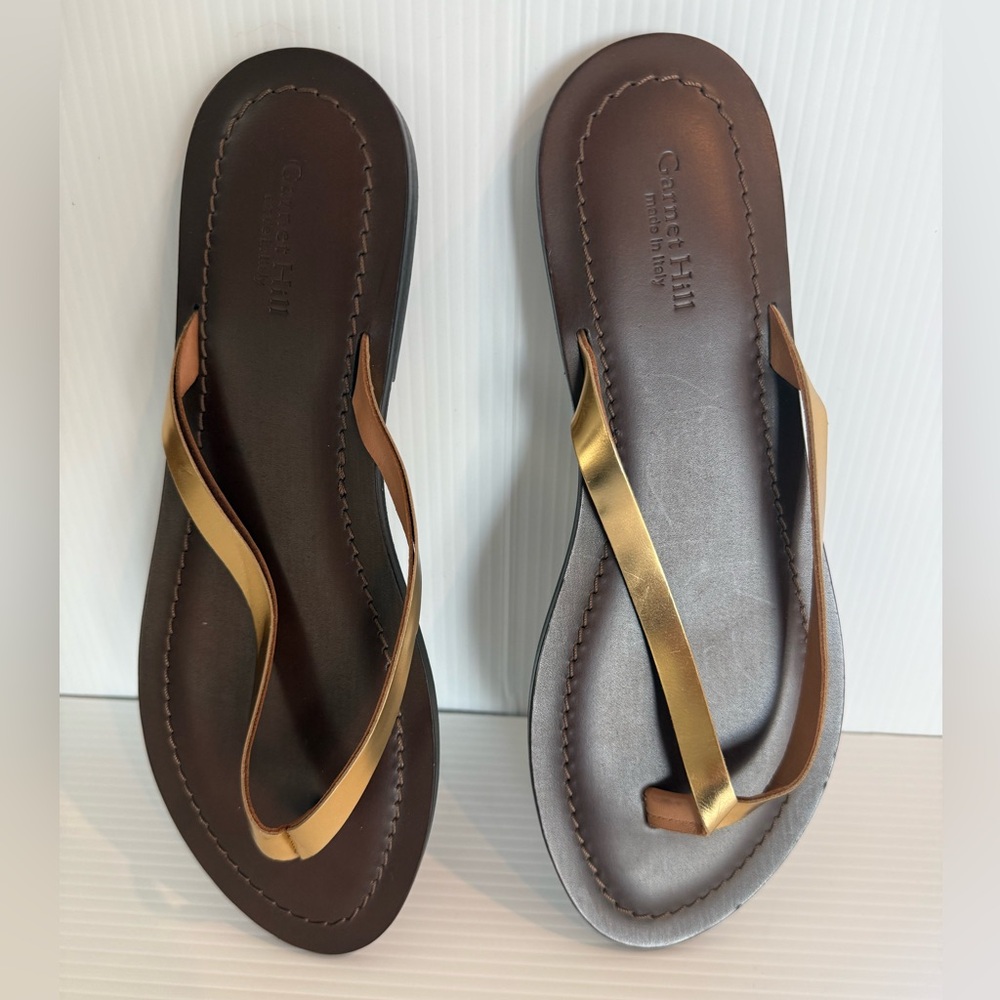 GARNET HILL Gold Sandals - Picture 3 of 10